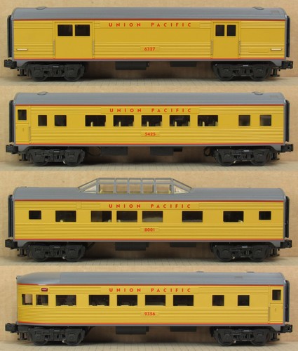 Juego de 4 vagones pasajeros Union Pacific calibre O MTH Railking 30-6030/31/32/33 nuevo en caja * | Zustand: Used