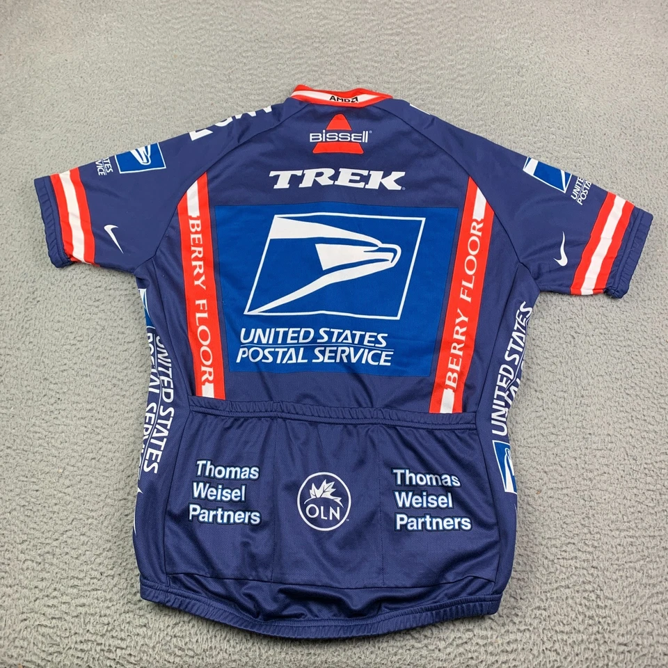 VTG NIKE TREK USPS POST OFFICE CYCLING RACING 1/4 ZIP BICYCLE JERSEY SIZE L - Image 2 of 4