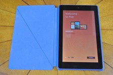 Amazon Fire 7 Kindle Tablet MARINE BLUE 7" display, 8 GB 7th Gen  Case Bundle