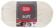 Red Heart Soft Yarn 1 Pack Off White Ideal For Knitting Crochet Crafts