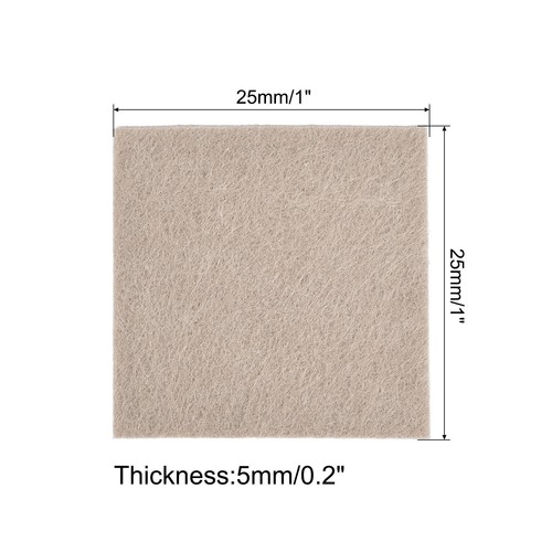 Self Adhesive Square Furniture Felt Pads 1 Inch x 1 Inch Beige 48PC - Bild 2 von 5