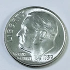 1959-P Roosevelt Dime- 90% Silver- Choice Gem Uncirculated Coin #7273