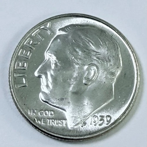 1959-P Roosevelt Dime- 90% Silver- Choice Gem Uncirculated Coin #7273