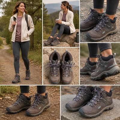 KEEN Targhee III Mid Waterproof Hiking Boots Magnet Atlantic Womens 8 1022332