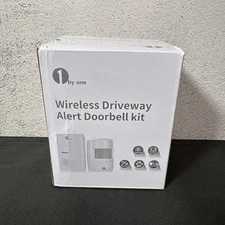 1 By One Wireless Driveway Alert Alarm Doorbell Kit Motion Sensor NEW