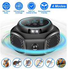 Ultrasonic Electronic Rodent Repellent 360° Pest Control Rats Insects Home Safe!