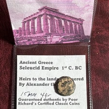 Ancient Greece Seleucid Kings: Successors To Alexander the Great 1st C. BC C577