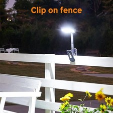 Clip On Solar Lights Outdoor Motion Sensor Lights for Fence Deck Gutter Camping