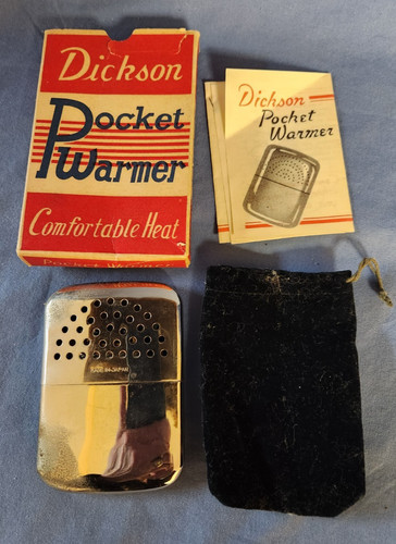 Vintage Dickson Pocket Hand Warmer in Box Japan
