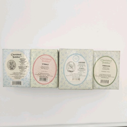 NIB Enesco Cherished Teddies Lot of 4 Tinman| |Paws for Luck|Tooth Fairy|Gregory - Picture 5 of 5