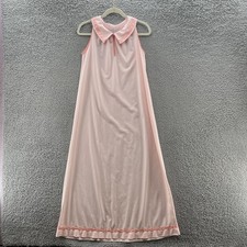 VTG 70s Gossard Artemis Nightgown Womens Small Pink Peach Nylon Made USA Long