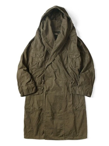 Kapital Katsuragi Tall Ring Coat EK-1514 Khaki Size 1 New Long Hooded Japan - product listing photo