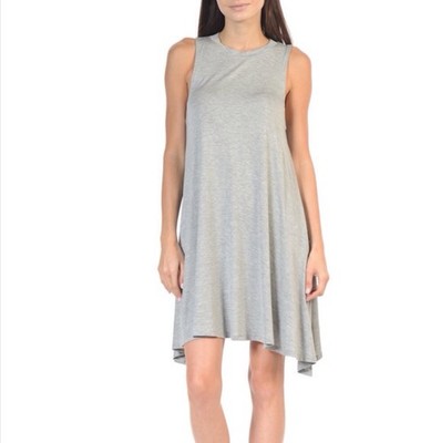 Bellino Clothing Oversized Tee Shirt Shift Dress Color Gray Size L