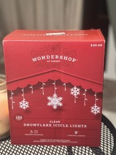 WonderShop At Target Clear Snowflake Icicle Lights 150 Count 11Ft total Length