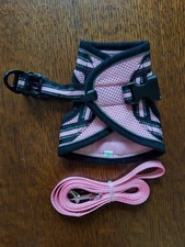 rabbitgoo Pet Cat Harness Pink Sz Small & 59" Leash Adjustable Vest for Cats