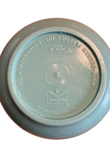 Juego de 6 tazas de pared dobles vintage VACRON BOPP - DECKER turquesa blanco roto EPOC - Imagen 4 de 4