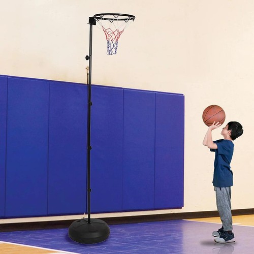 Portable Netball Sport Hoop Net Ring with Stand Height Adjustable 1.33m ...