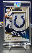 2025 Panini Immaculate Collection /49 Peyton Manning Colts Patch Logo* READ🔥🐴