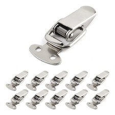 10 PCS Mini Size Toggle Latch Set Silver Metal Flat Head Securing Boxes Box