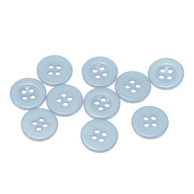 10pcs Resin Sewing Buttons 1/2'' Round Flat 4-Hole Craft Buttons, Grey