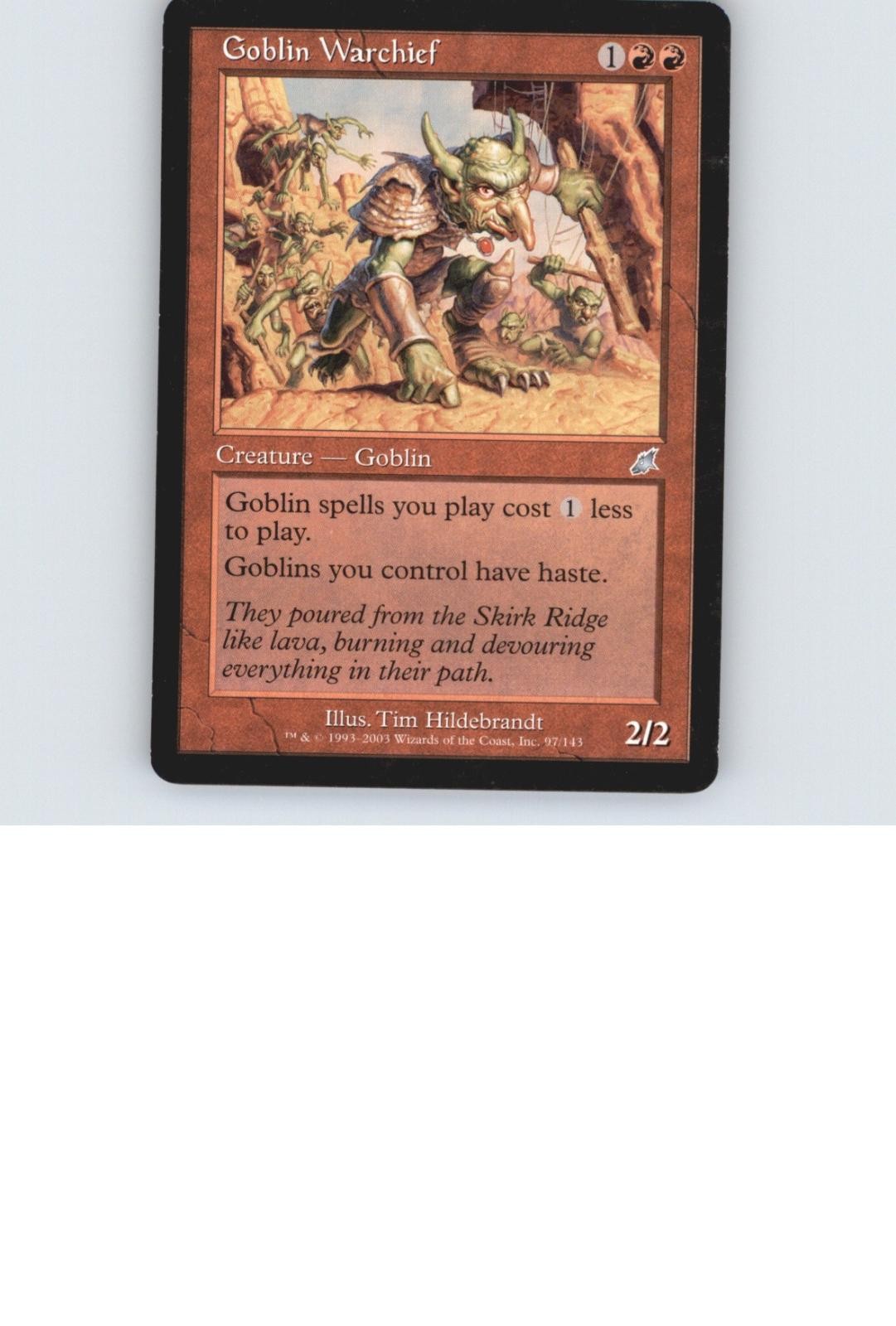 Goblin Warchief 97 Uncommon Scourge Magic: The Gathering Near Mint