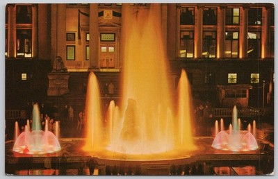 Vancouver British Columbia Canada Vintage Postcard Centennial Fountain