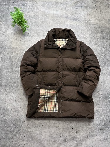 Giacca vintage Burberry London piumino 700 check Y2K streetwear cappotto di lusso - Foto 2 di 11