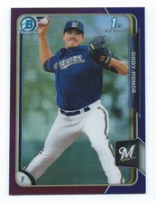 2015 Bowman Draft Chrome Purple Refractor /250 Cody Ponce #47 Blue Jays
