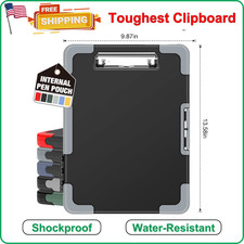 Toughest Clipboard with Storage, Internal Pen Pouch Included, Letter/ A4 Size