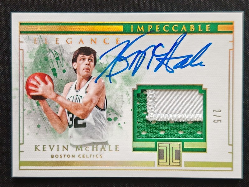 2018-19 Panini Impeccable Retired Jersey HOLO GOLD Kevin Mchale Patch Auto 2/5!