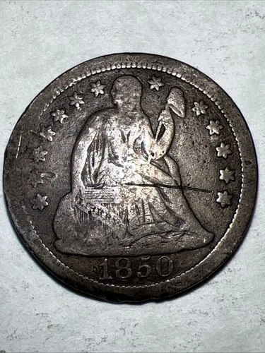 1850 Philadelphia Mint Silver Seated Liberty Dime