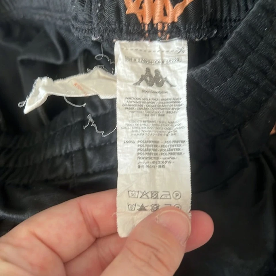 Pantalón deportivo Kappa unisex negro/naranja talla mediana Foto 3 de 4