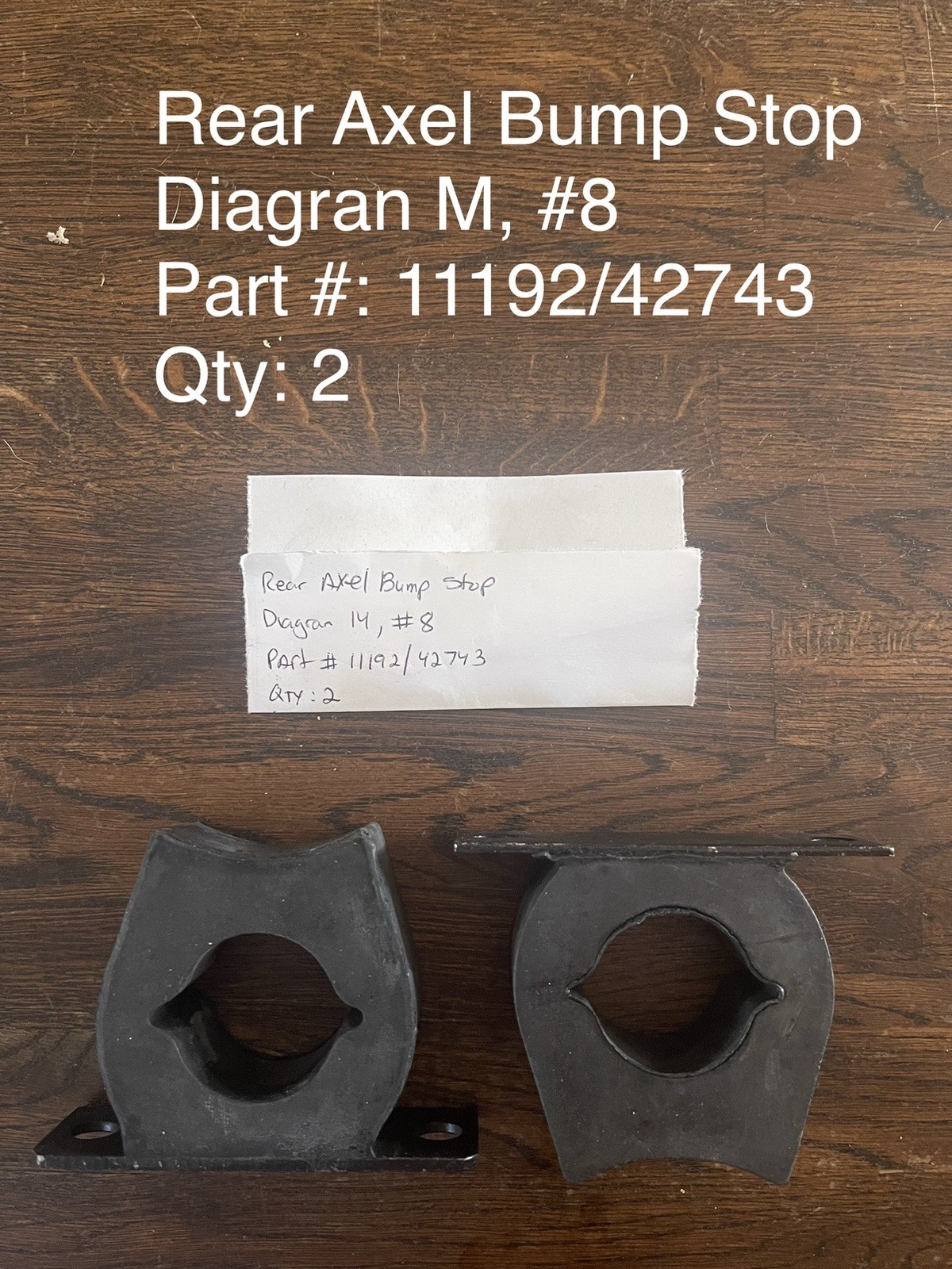 Maserati 3500 GT 1960 Rear Bump stops 2 pcs
