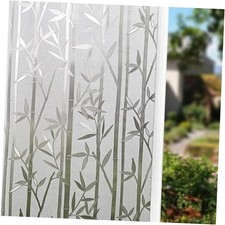 Frosted Window Privacy Film, Static Cling No-Glue 17.5 X 78.7 Inch Bamboo