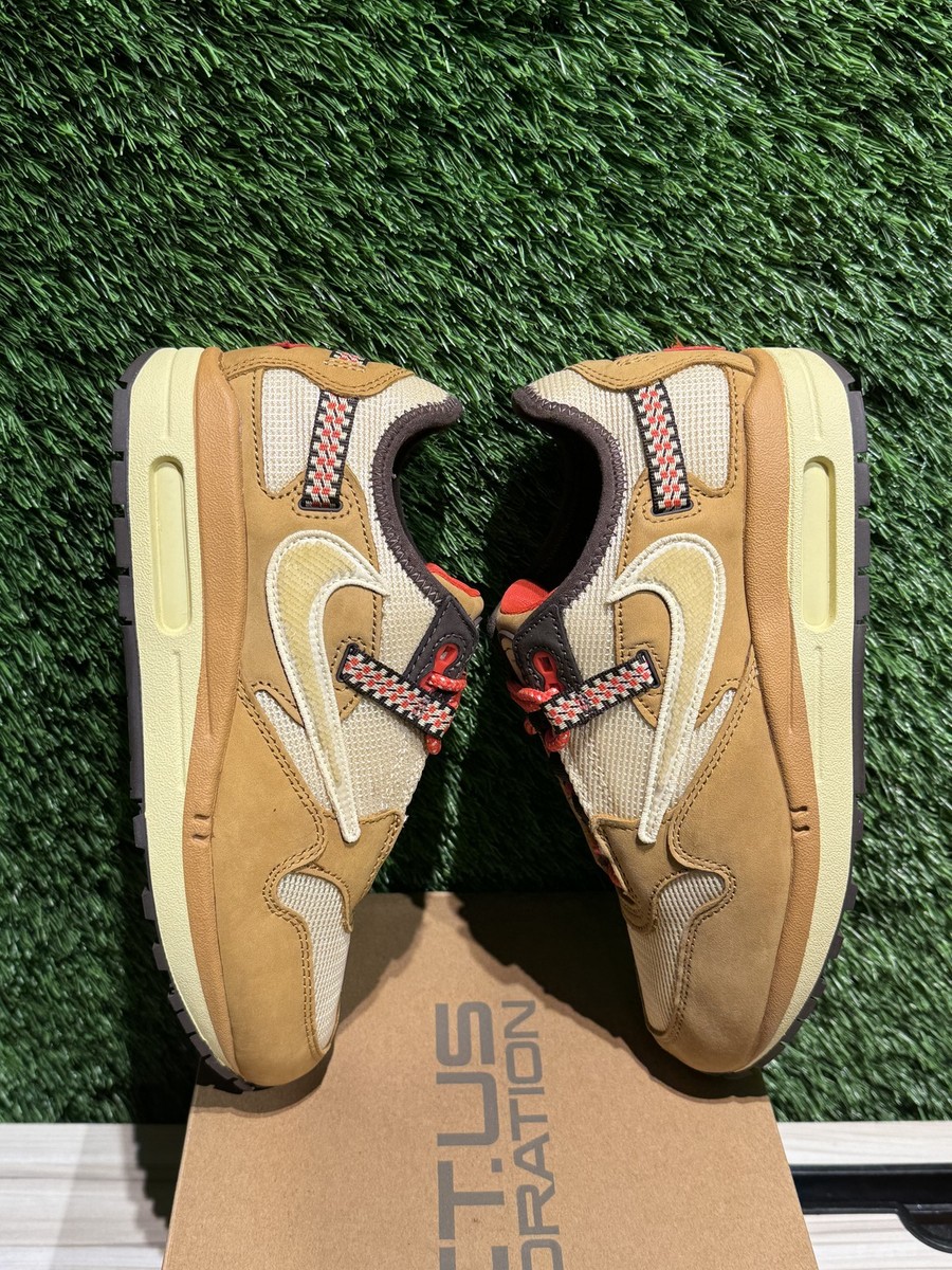 Size 6M/7.5W - Nike Air Max 1 Travis Scott Cactus Jack Wheat Lemon