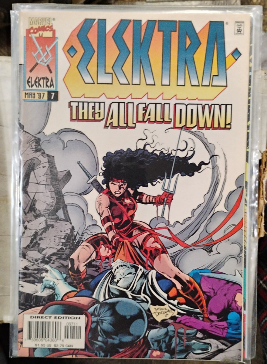 ELEKTRA # 7 1997 marvel disney daredevil llave de mano es machete