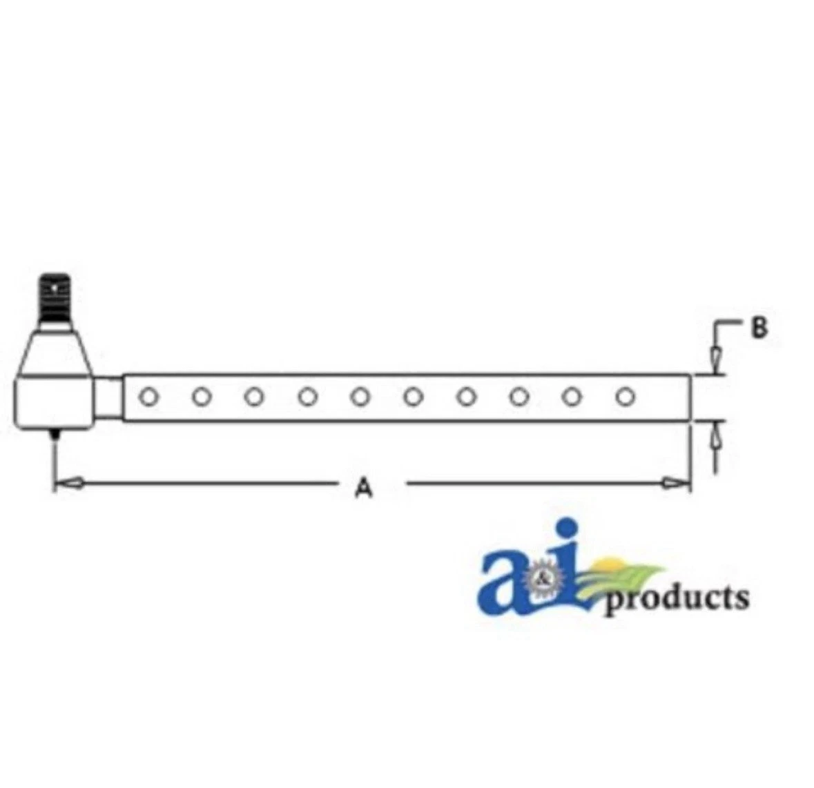 AT13972 Tie Rod Long 10 HOLES Fits John Deere:1010, 2010 photo 4