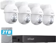 ieGeek 5MP PoE Security CCTV Camera Systems, 8 Channel 4K H.265 NVR with 2TB