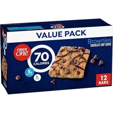 Fiber One 70 Calorie Brownies, Chocolate Chip Cookie, 2g Sugar, Value Pack, 1...