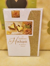 Old English Co. Hochzeitstagskarte | Blumenkranz-Design Mit Goldfolie | Blanko-Innenseite Mit Umschlag | Für Ehepartner & Partner