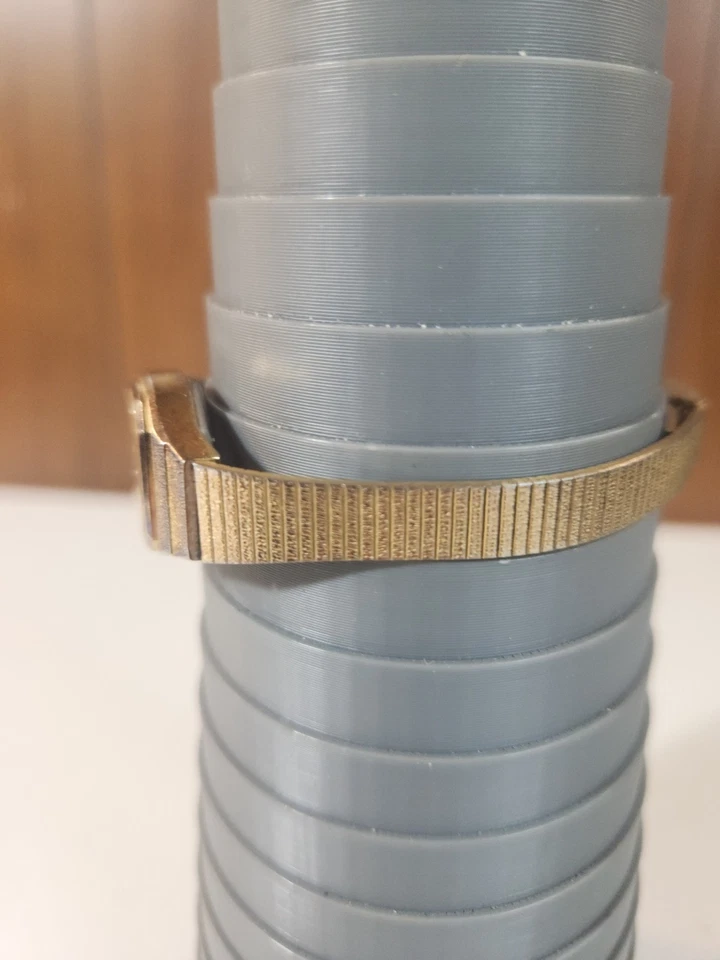 Reloj Helbros Cuarzo S Mujer Vintage Tono Dorado Banda Ajustable Batería NUEVA Foto 3 de 4