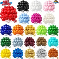 100 X Latex PLAIN BALOON BALLONS helium BALLOONS Quality Party Birthday Wedding