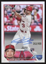 Livan Soto 2023 Topps Chrome Rookie Autographs Refractor #/499 - Angels