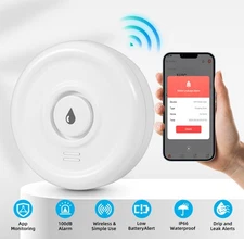 Smart Water Leak Sensor Detector APP Alarm 100dB WiFi Home Water Leak Detector