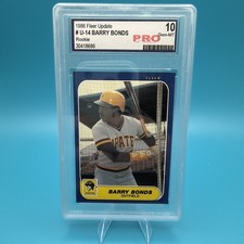 1986 Fleer Update Rookie Card Barry Bonds Pirates #U-14 Pro Gem MT 10!. rookie card picture