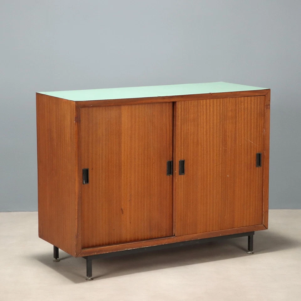 Vintage Anrichte Design Laminat Teck Furniert der 60er Jahre Originell - Bild 1 von 4