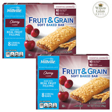 Millville Fruit Grain Cherry Soft Baked Bars 8 ct Each Pack of 2