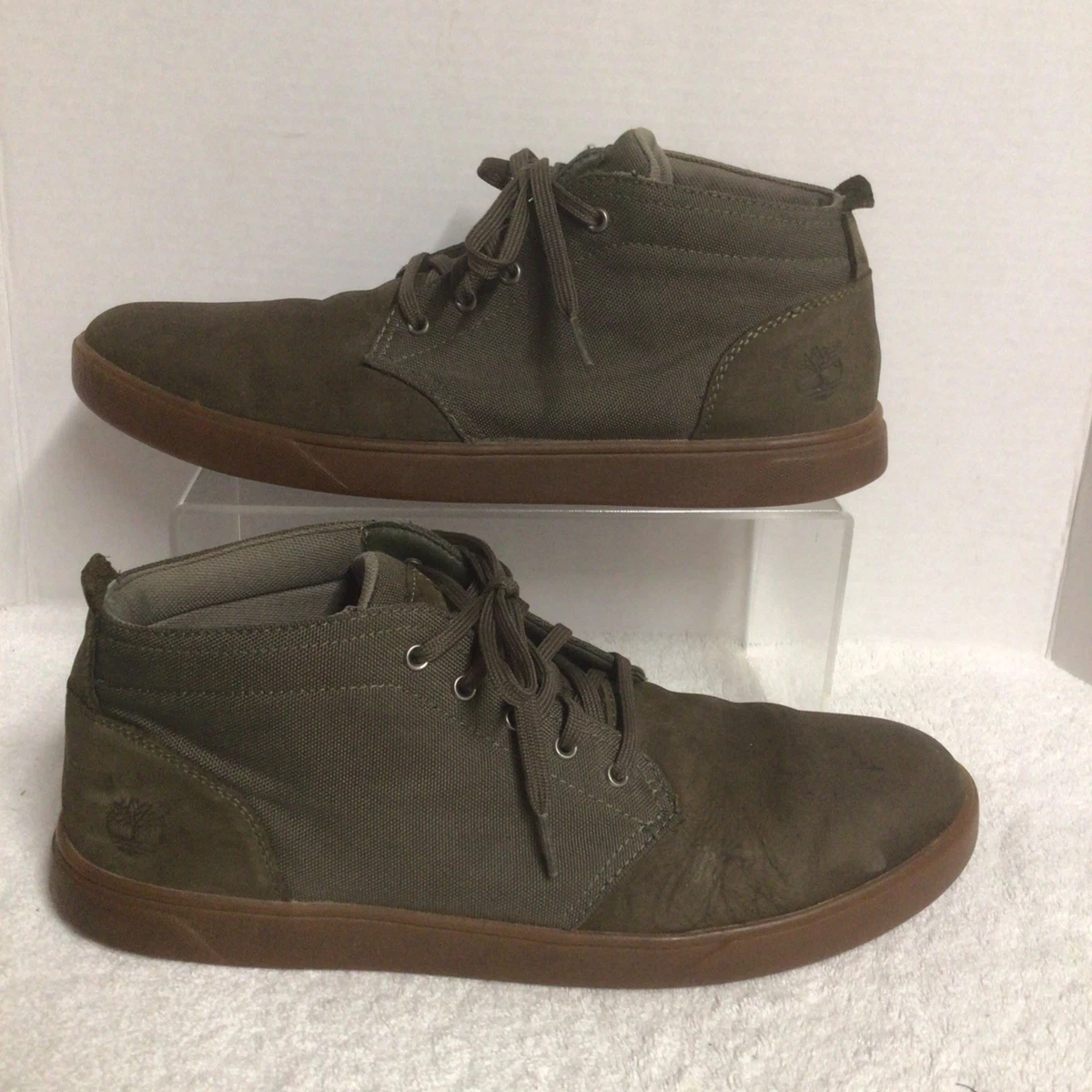 Timberland Green Canvas Casual Shoes for Men for sale | eBay display picture 2