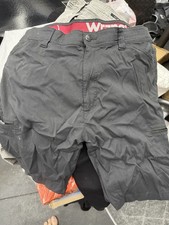 Mens Wrangler Shorts Black Casual Solid Stretch Outdoor Series Cargo Sports