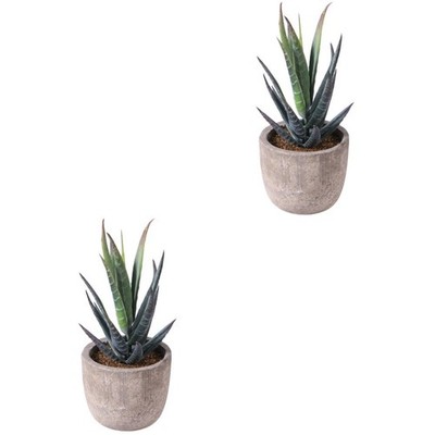 2 PCS Kleine Fake Pflanzen Gefälschte Sukkulente Dekorative Topfpflanzen